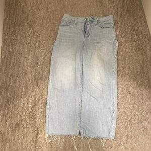 COPY - Madewell light wash wide leg crop